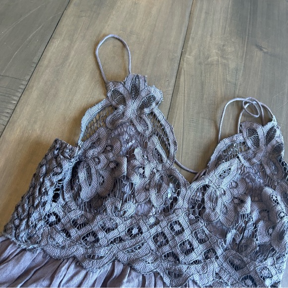 Free People One Adella Slip Mini Dress in Charcoal - Picture 6 of 6